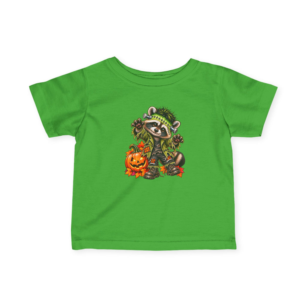 Halloween Frankenstein Raccoon Infant Tee