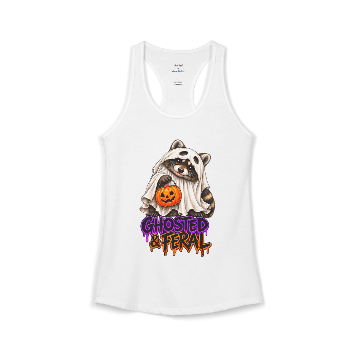 Ghosted Raccoon Racerback Tank