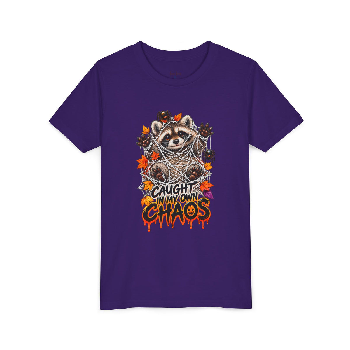Caught Raccoon Youth Tee — Raccoon Kids Tshirt