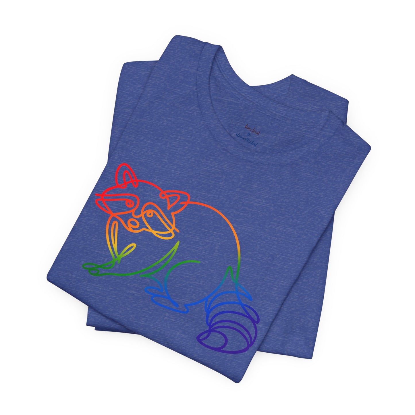 Raccoon Tee — Minimal Line Raccoon Scenic Graphic T-Shirt