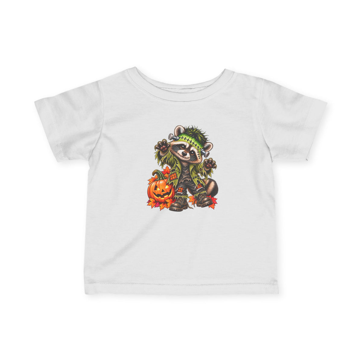 Halloween Frankenstein Raccoon Infant Tee