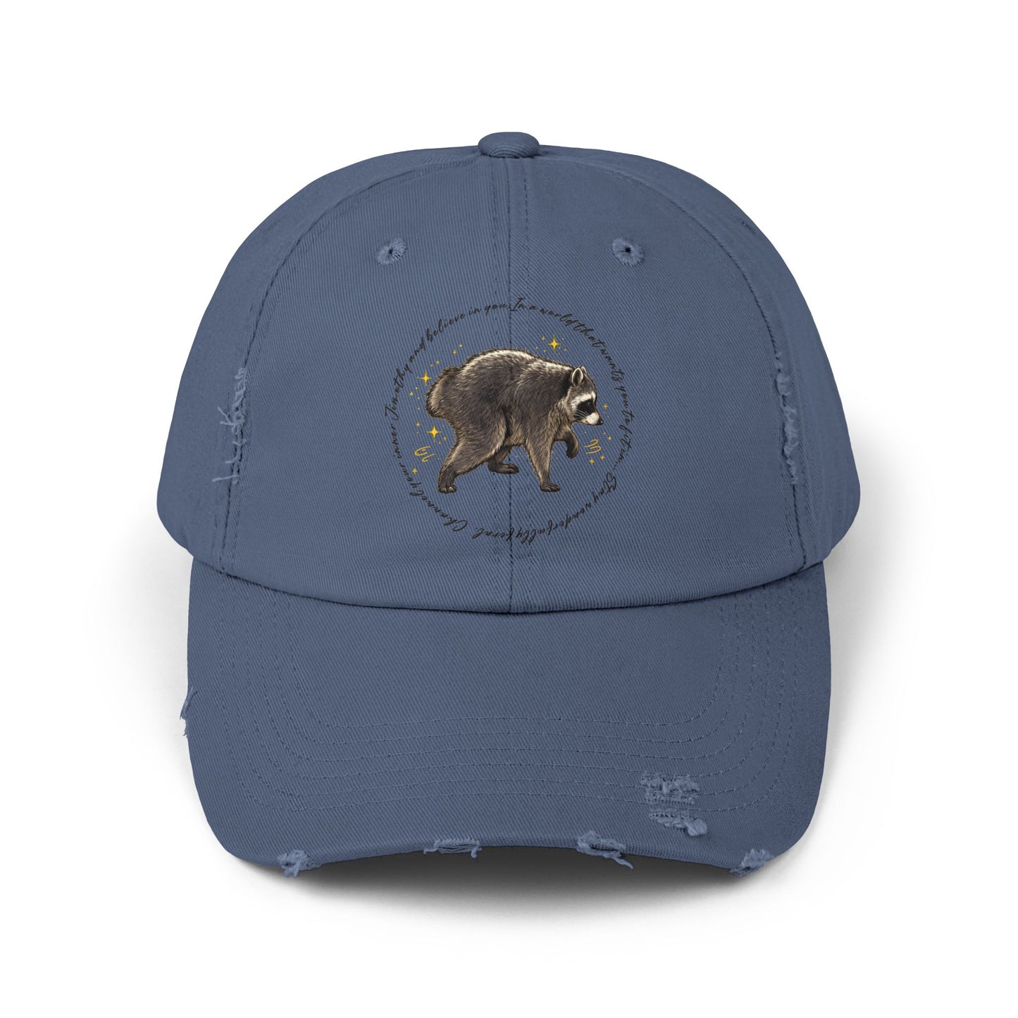 Jimothy The Raccoon Distressed Cap —  Inspirational, Viral Sensation