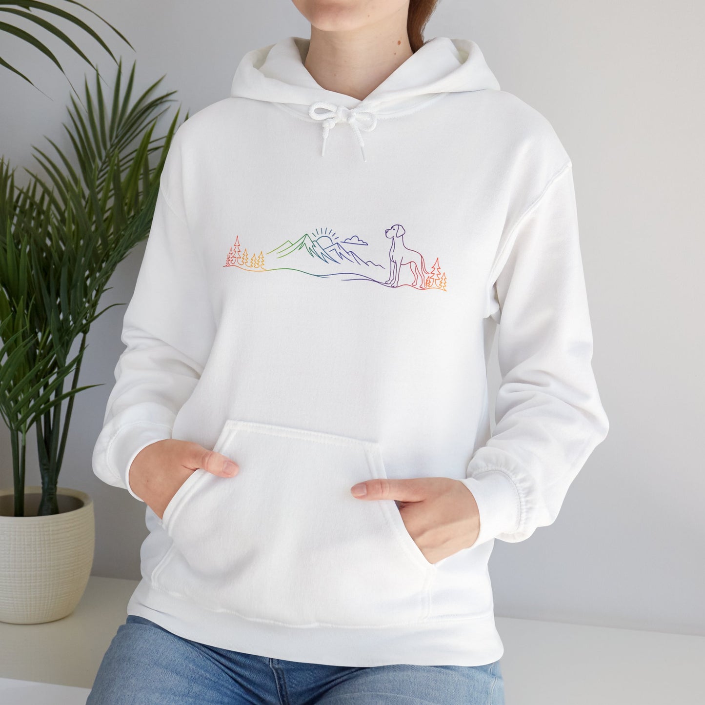 Great Dane, natural eared, Hoodie