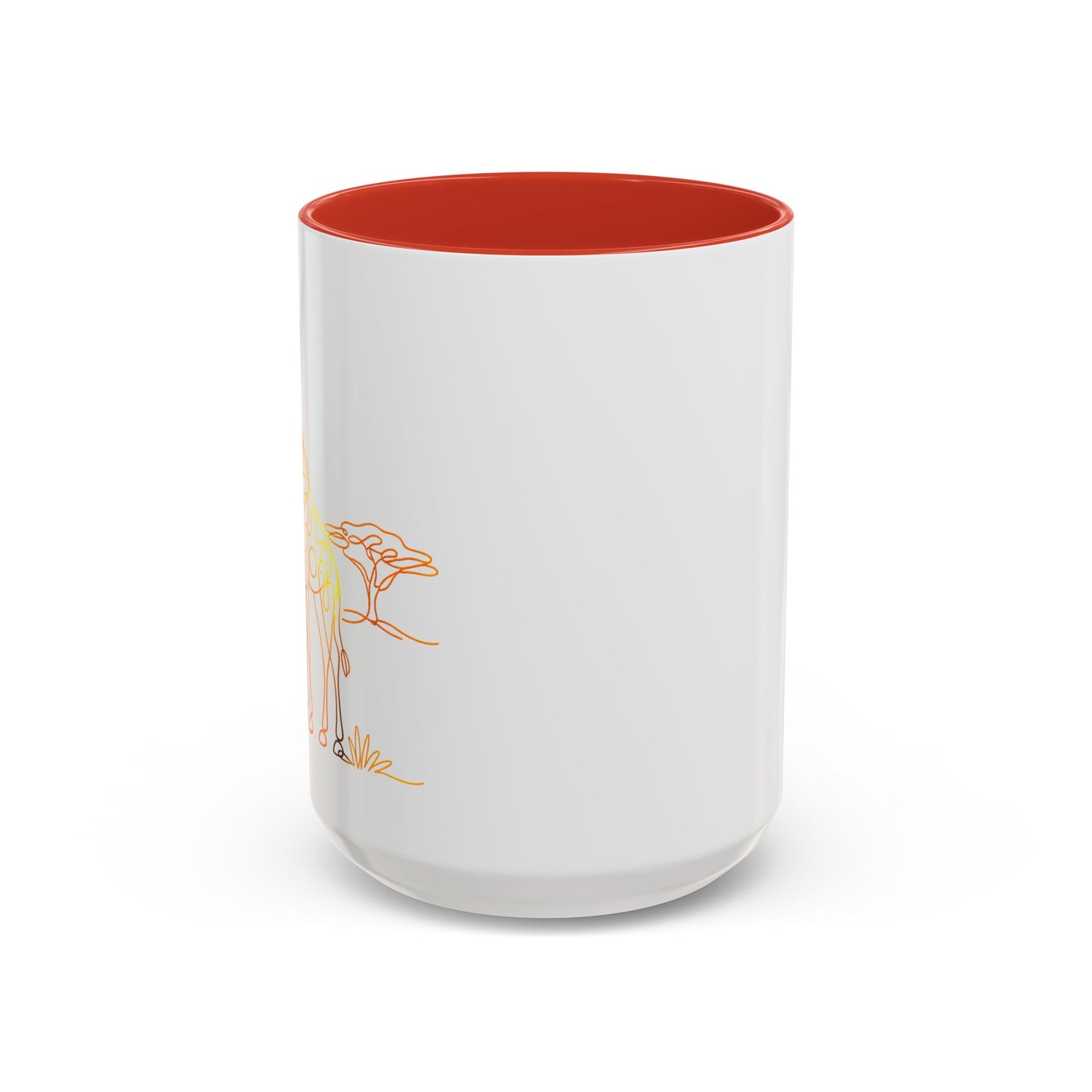 Safari Sunrise Coffee Mug — Minimal Line Giraffe Design (11/15oz)