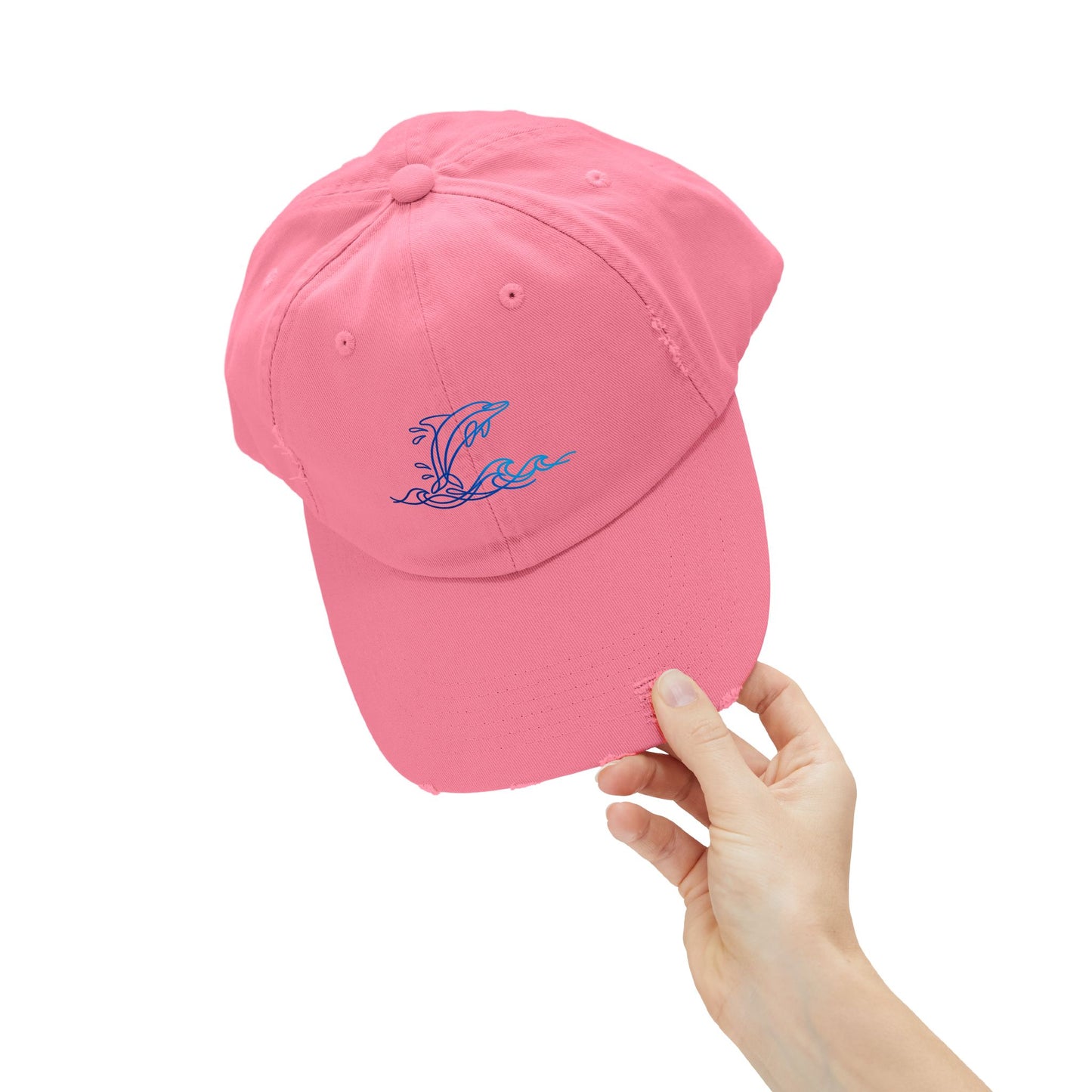 Splashing Dolphin | Distressed Cap
