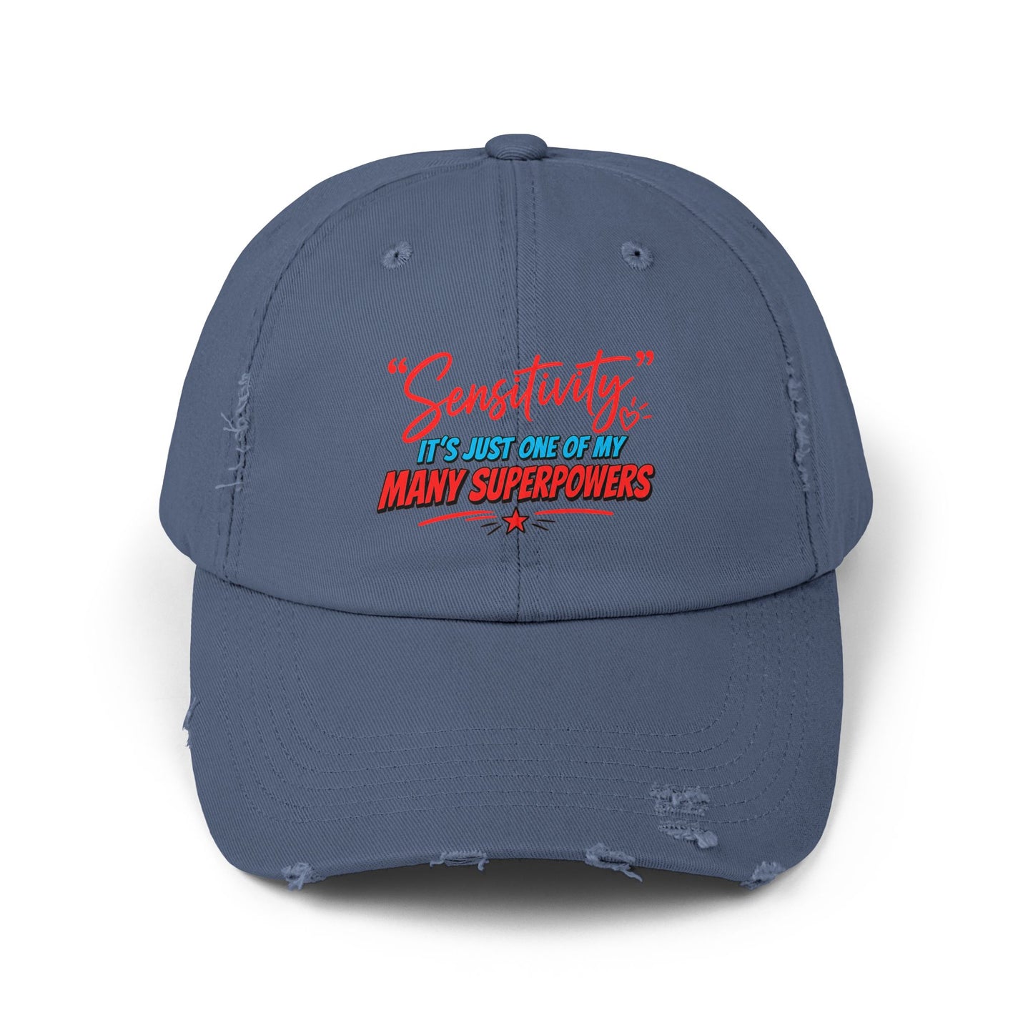 "Sensitivity" Distressed Cap —  Funny Truth Hat