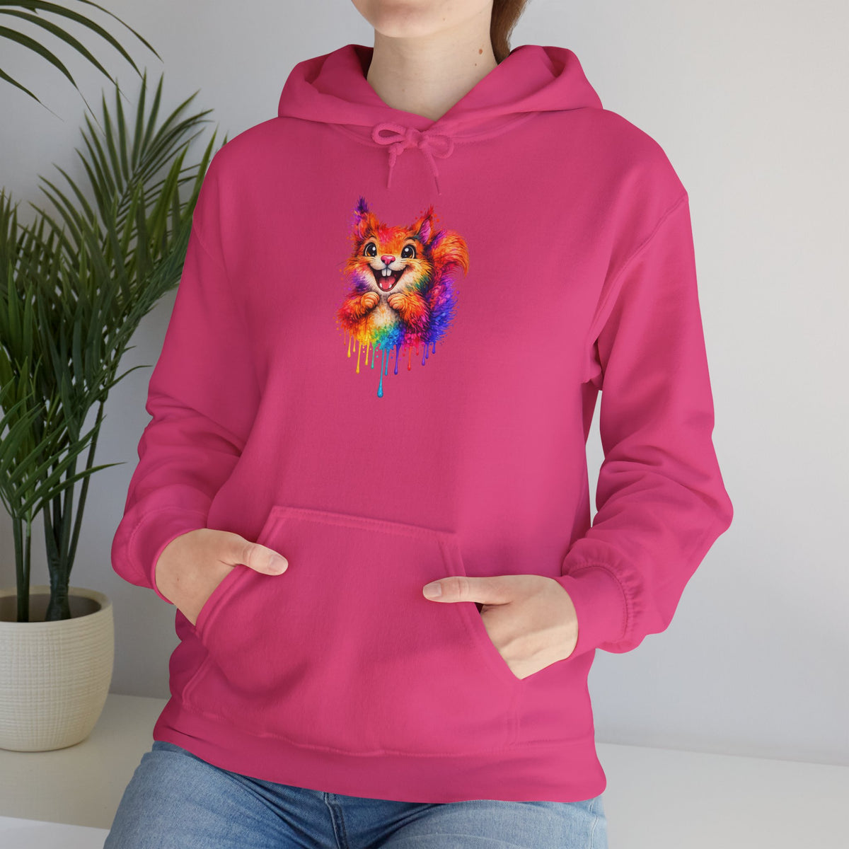 Watercolor Squirrel Hooded Sweatshirt