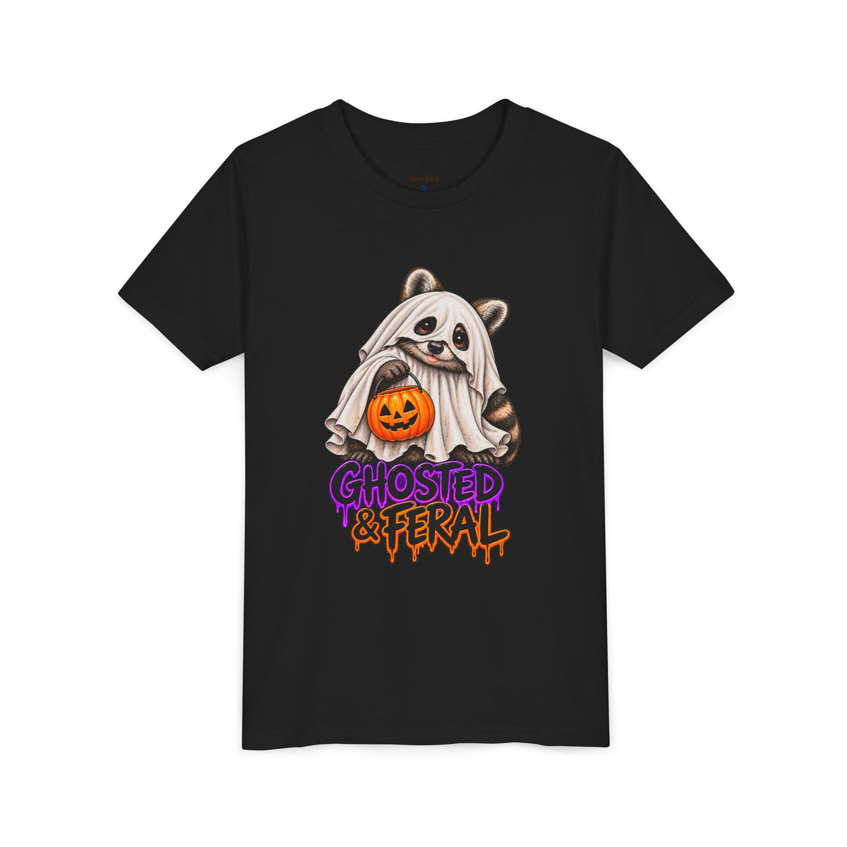 Ghosted Youth Tee — Raccoon Kids Tshirt