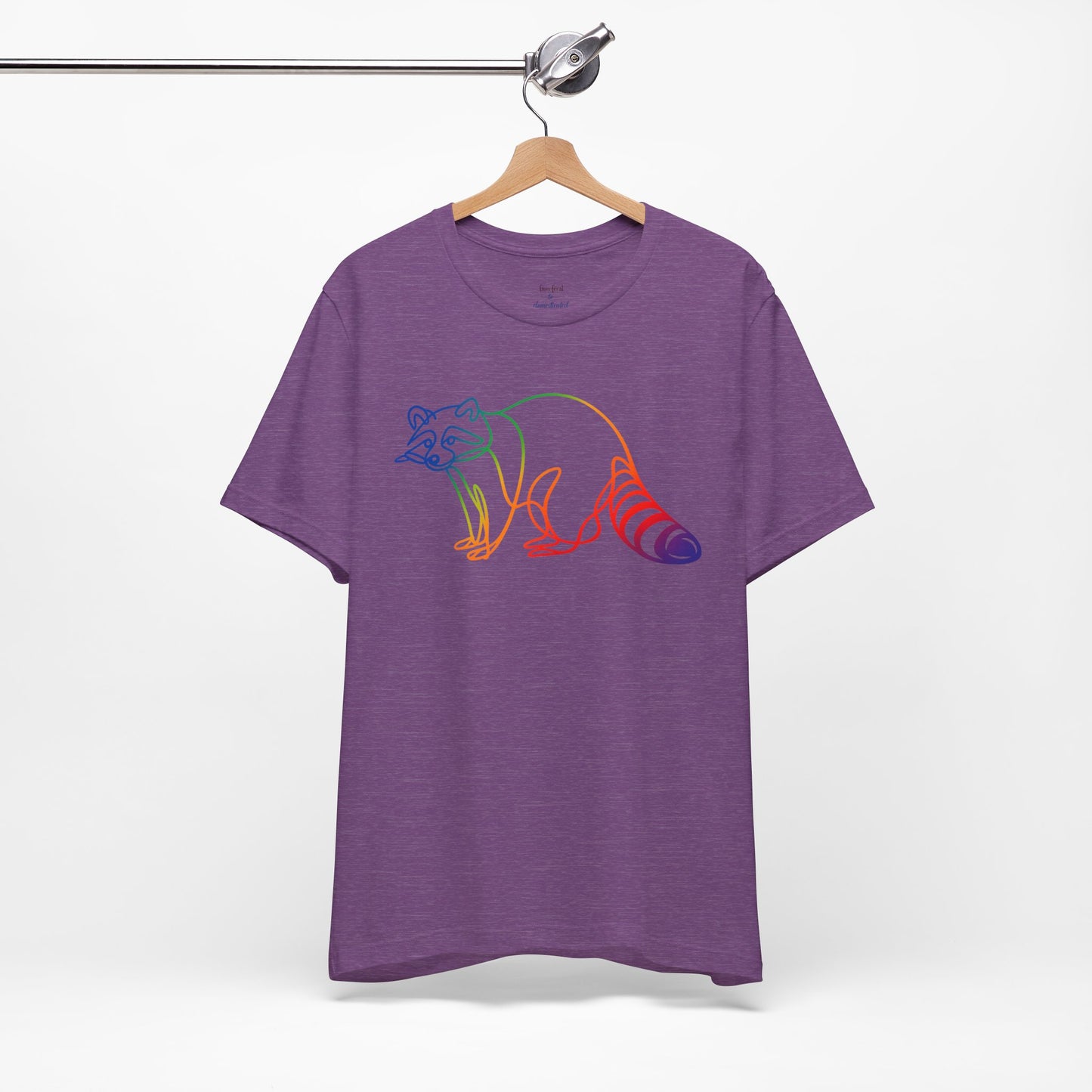 Raccoon Tee — Minimal Line Raccoon Scenic Graphic T-Shirt