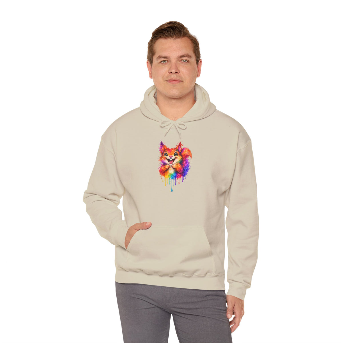 Watercolor Squirrel Hooded Sweatshirt