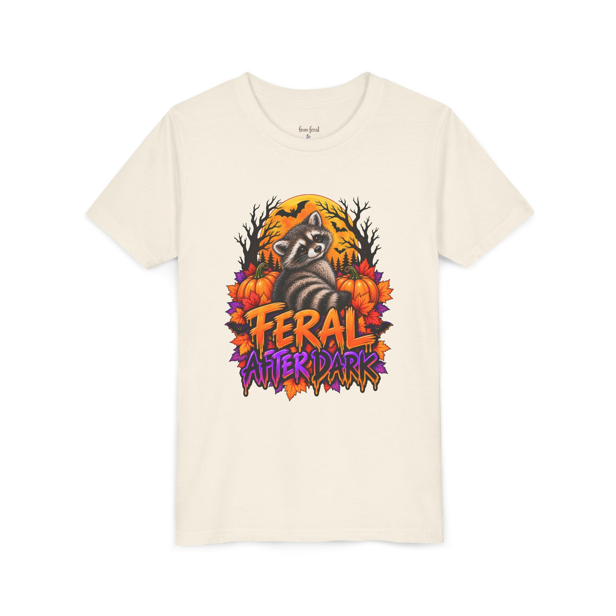 After Dark Coon Youth Tee — Raccoon Kids Tshirt