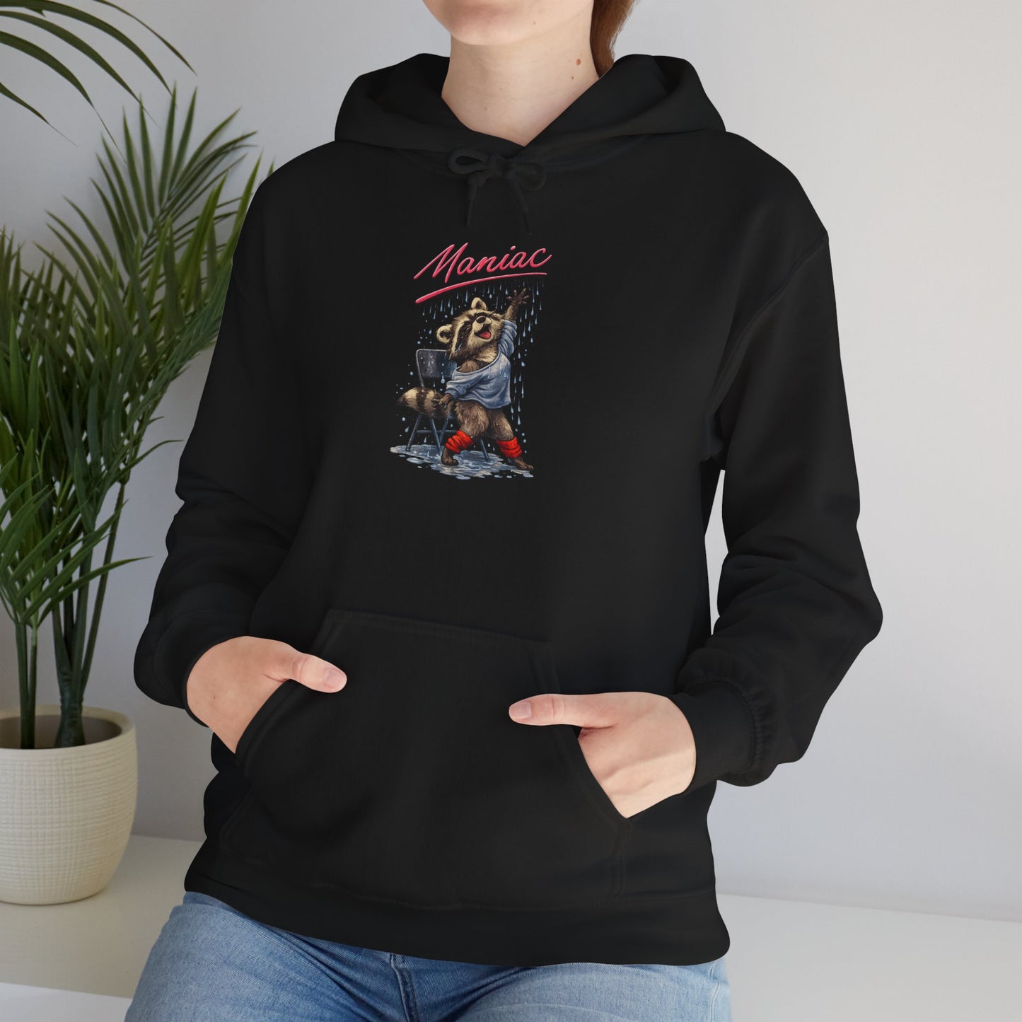 Dancing Raccoon "Maniac" Hooded Sweatshirt