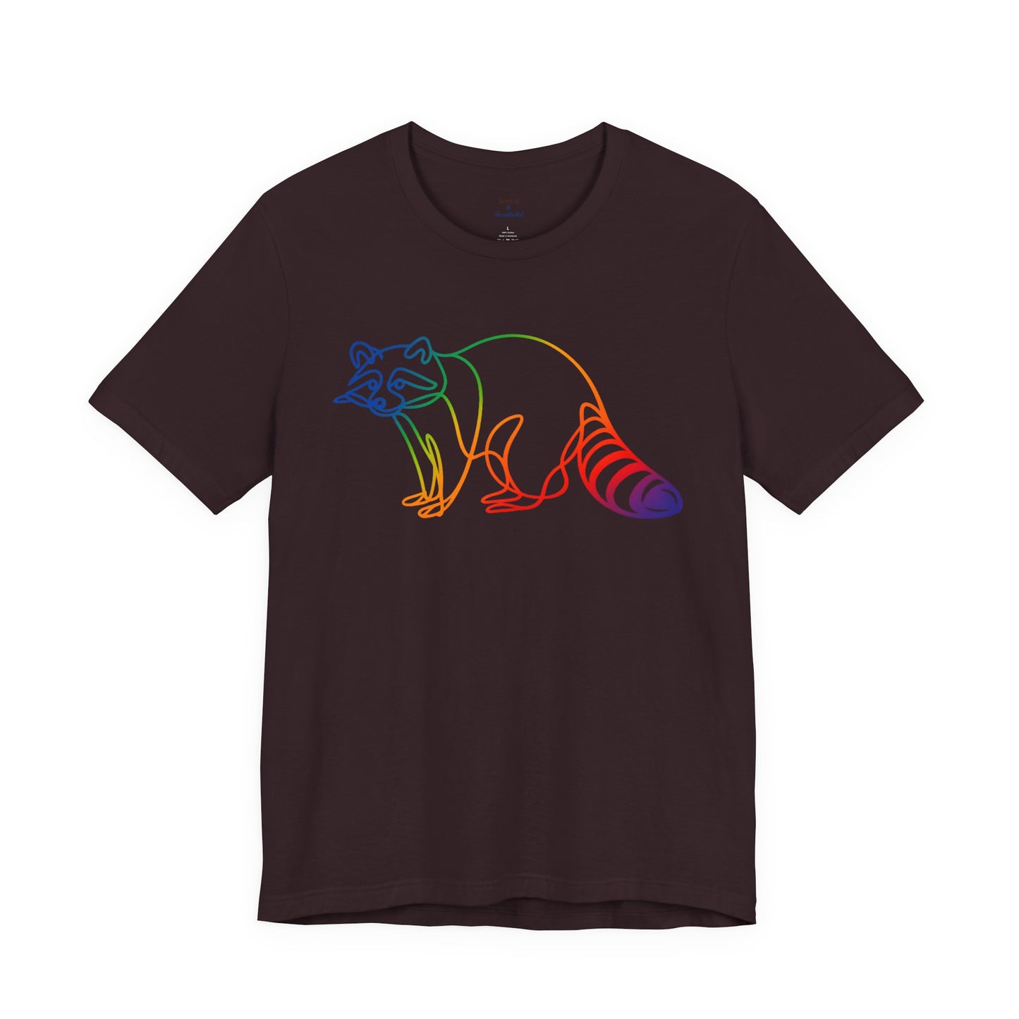 Raccoon Tee — Minimal Line Raccoon Scenic Graphic T-Shirt
