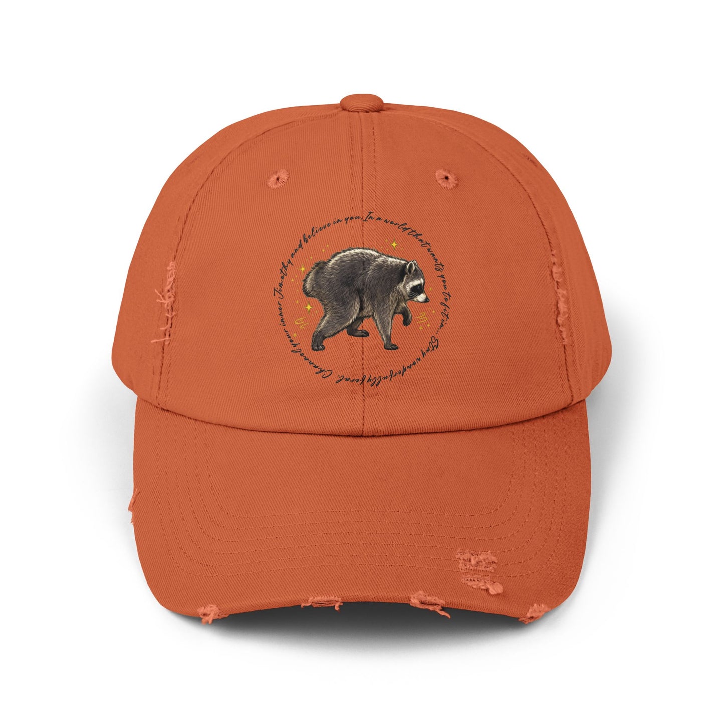 Jimothy The Raccoon Distressed Cap —  Inspirational, Viral Sensation