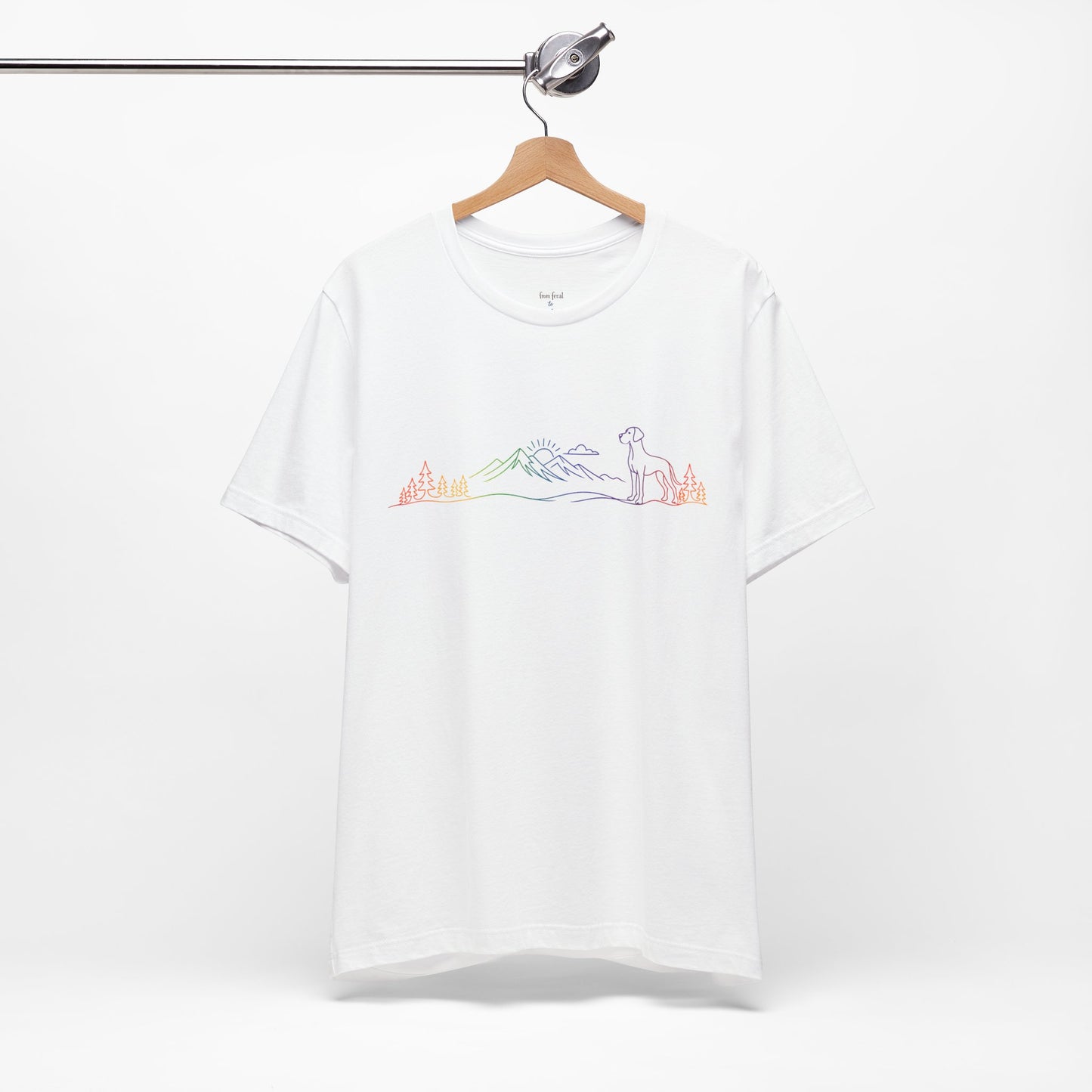 Natural- Eared Great Dane Wild Lines T-Shirt