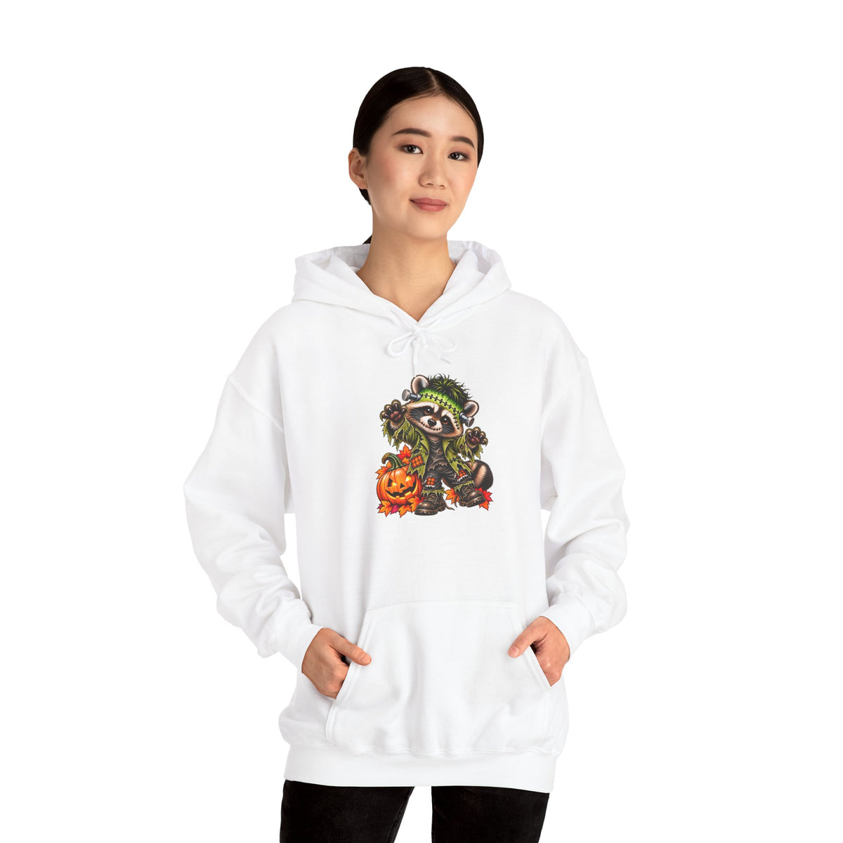 Frankenstein Raccoon Halloween Hooded Sweatshirt