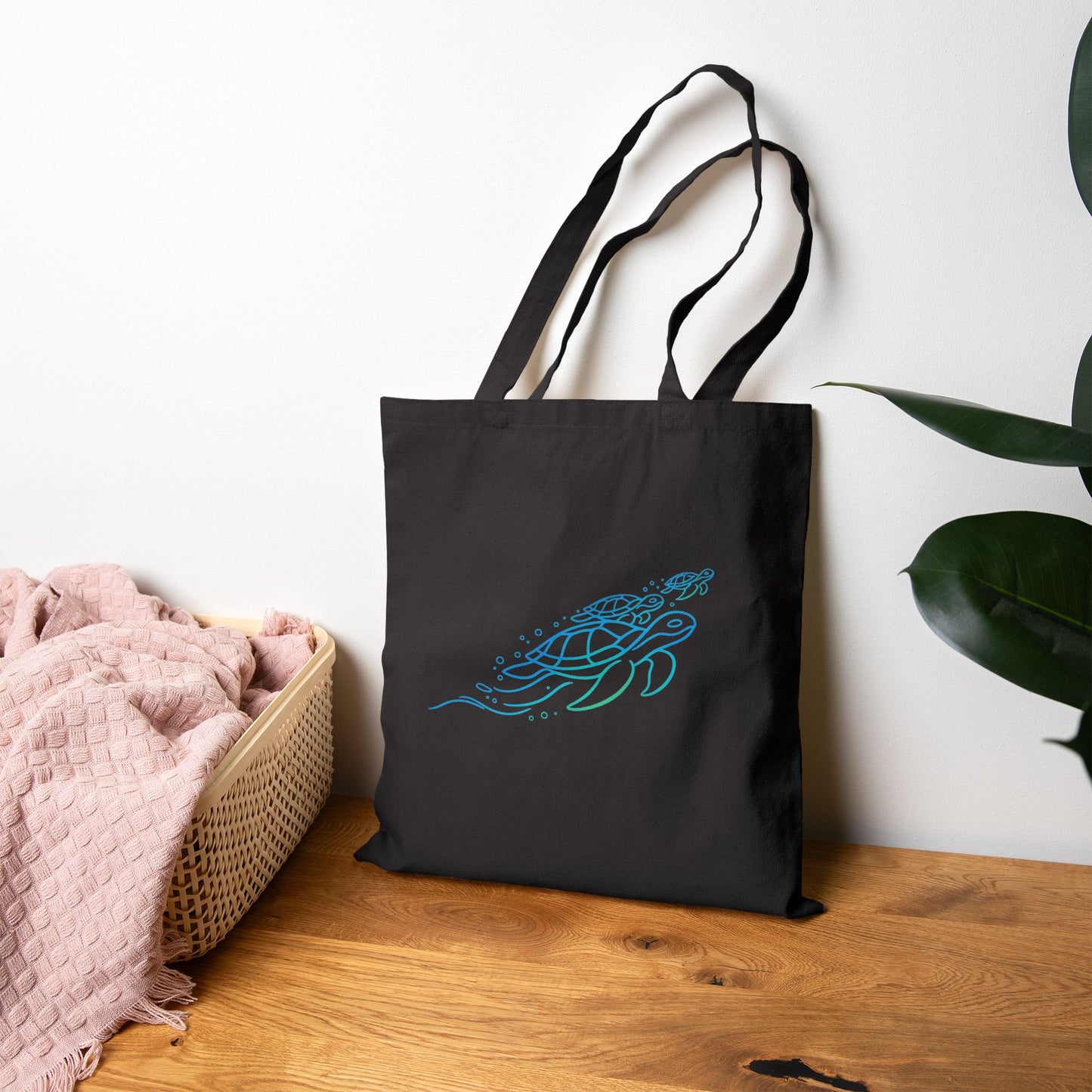 Swimming Sea Turtles Tote Bag