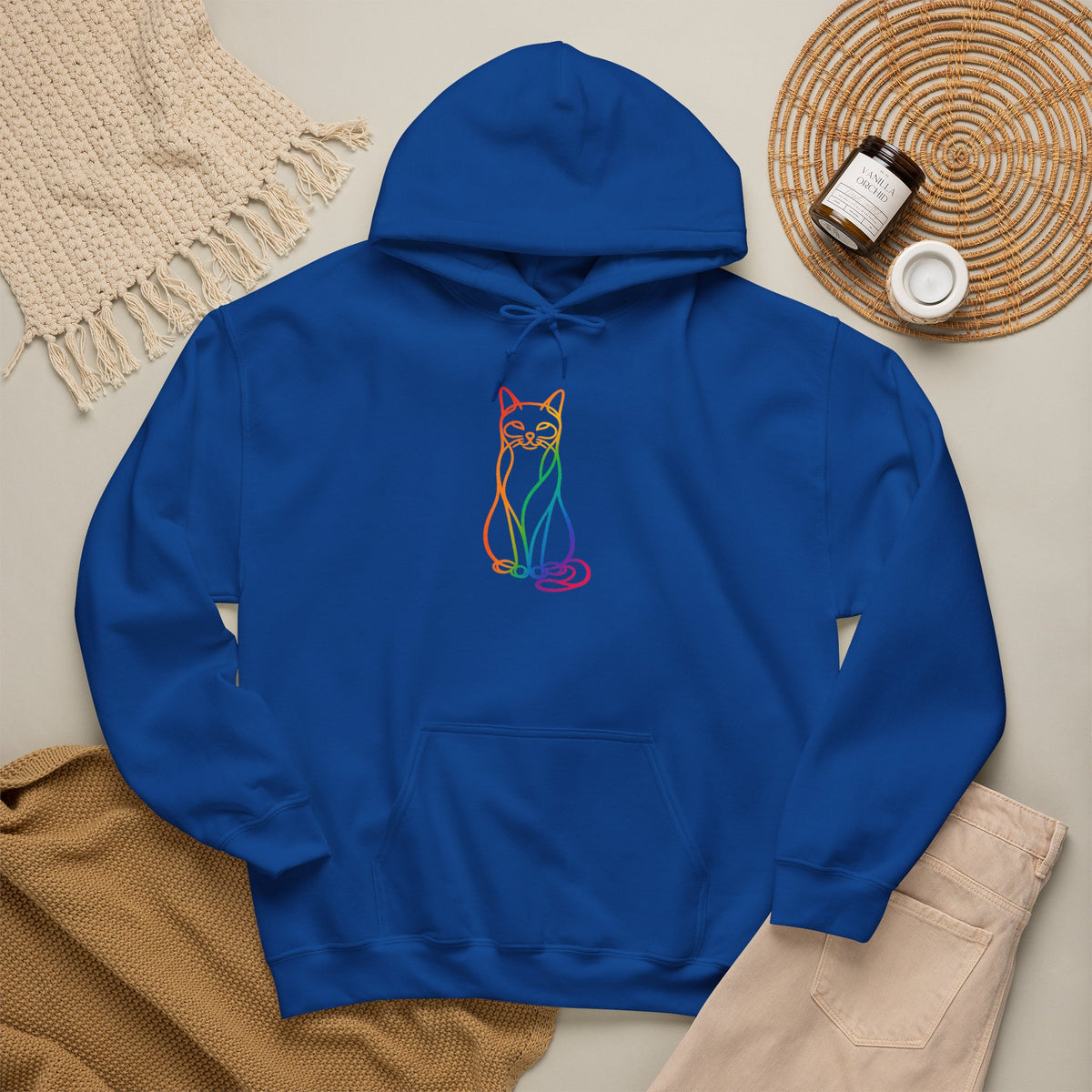 Rainbow Cat Hooded Sweatshirt