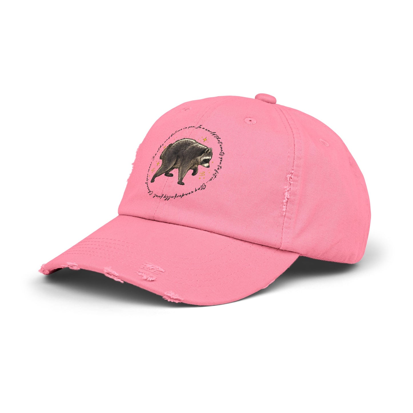Jimothy The Raccoon Distressed Cap —  Inspirational, Viral Sensation