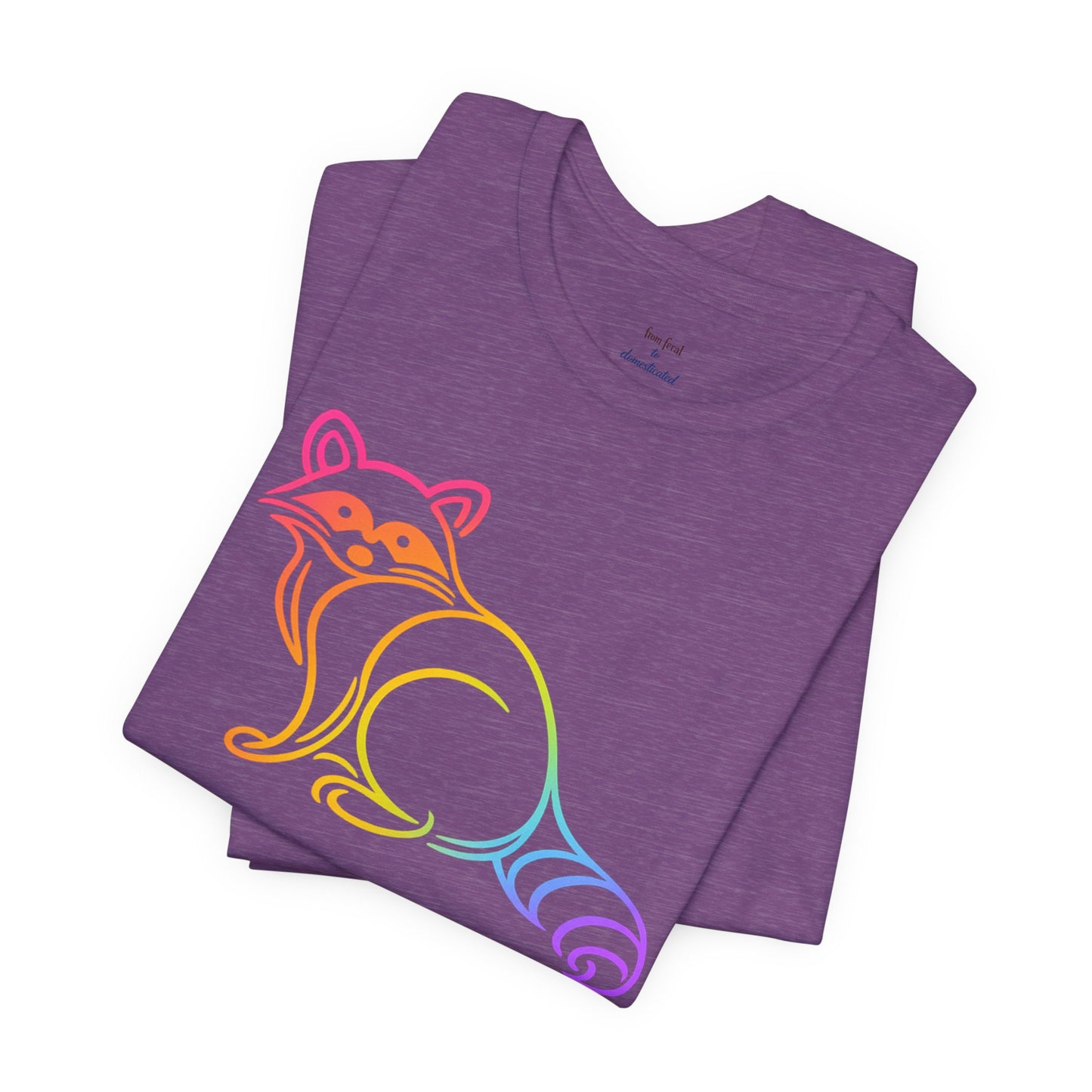 Rascal Raccoon Tee — Minimal Line Raccoon Scenic Graphic T-Shirt