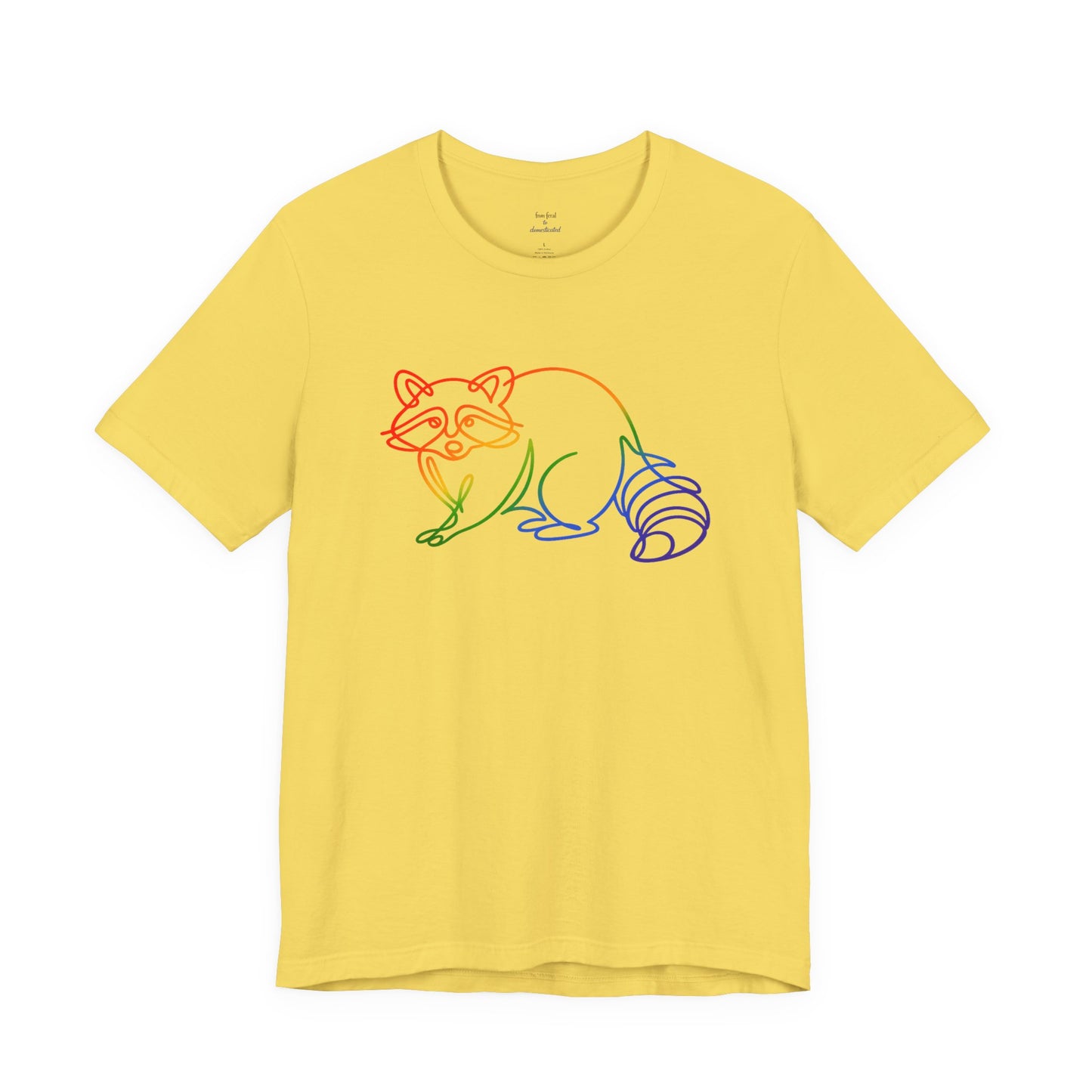 Raccoon Tee — Minimal Line Raccoon Scenic Graphic T-Shirt