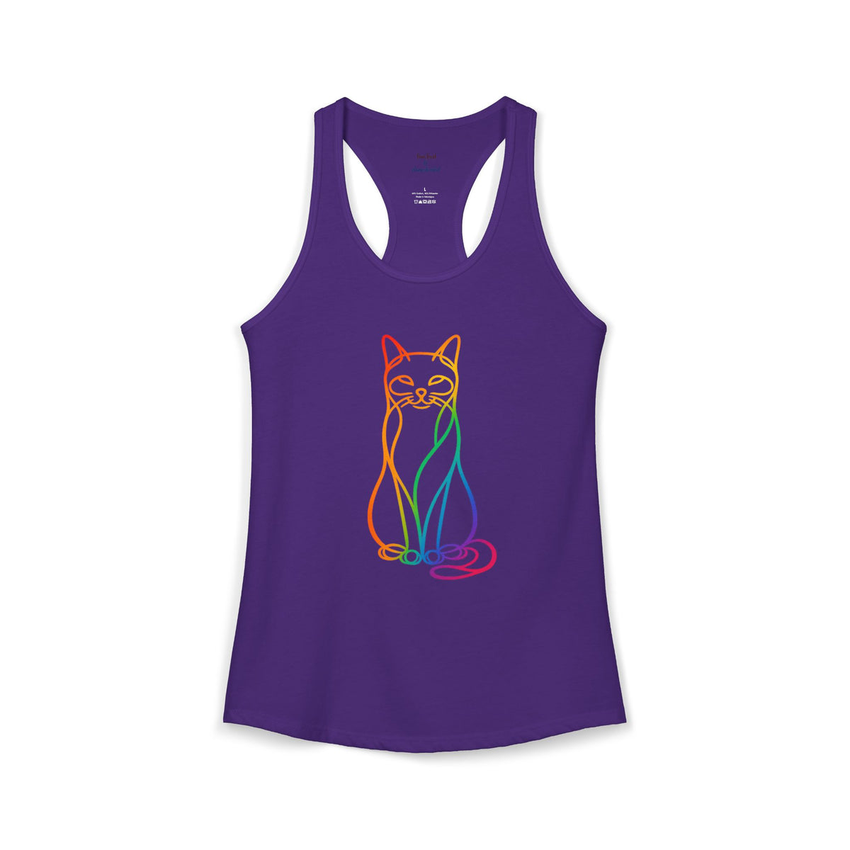 Rainbow Cat Racerback Tank