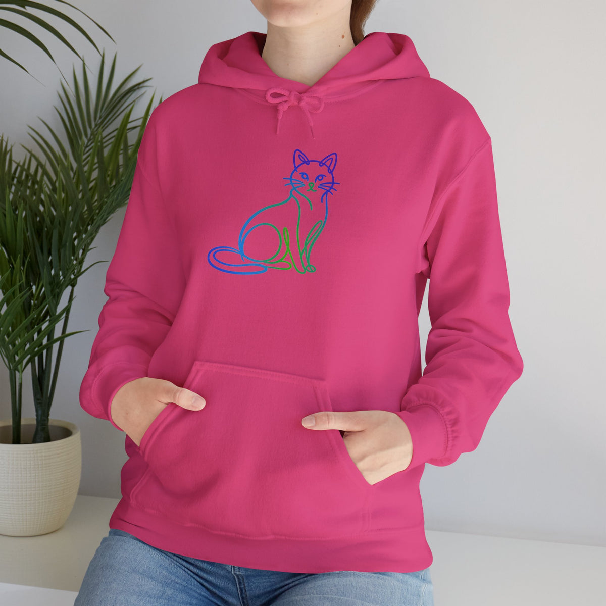 Northern Lights Cat Hooded Sweatshirt