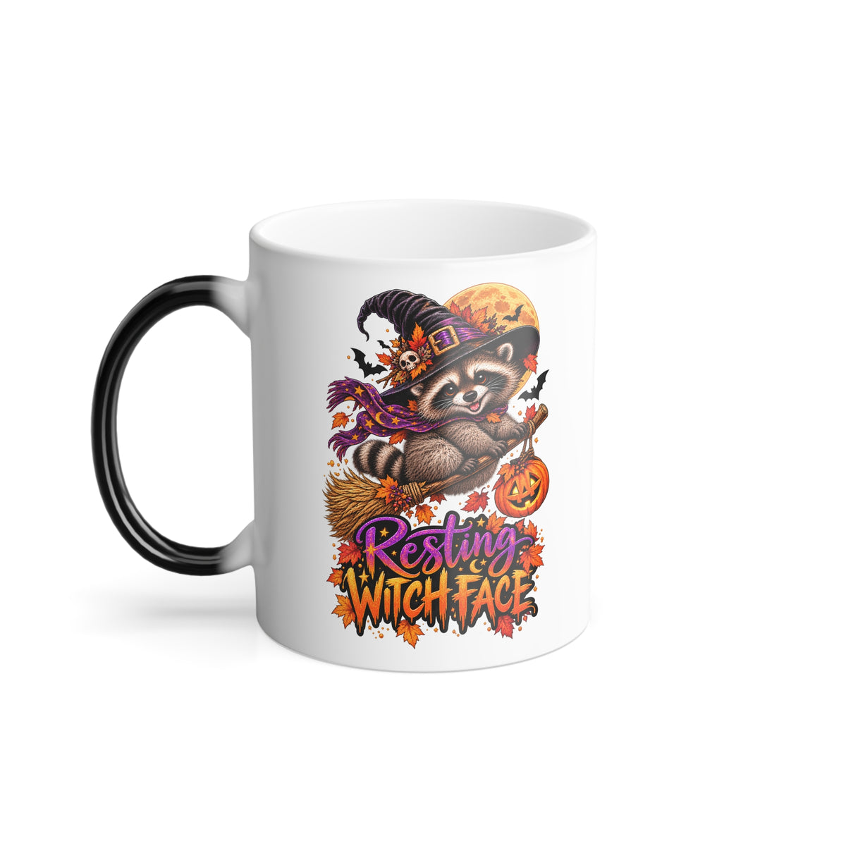 Resting Witch Face Raccoon Color-Changing Mug  11 oz