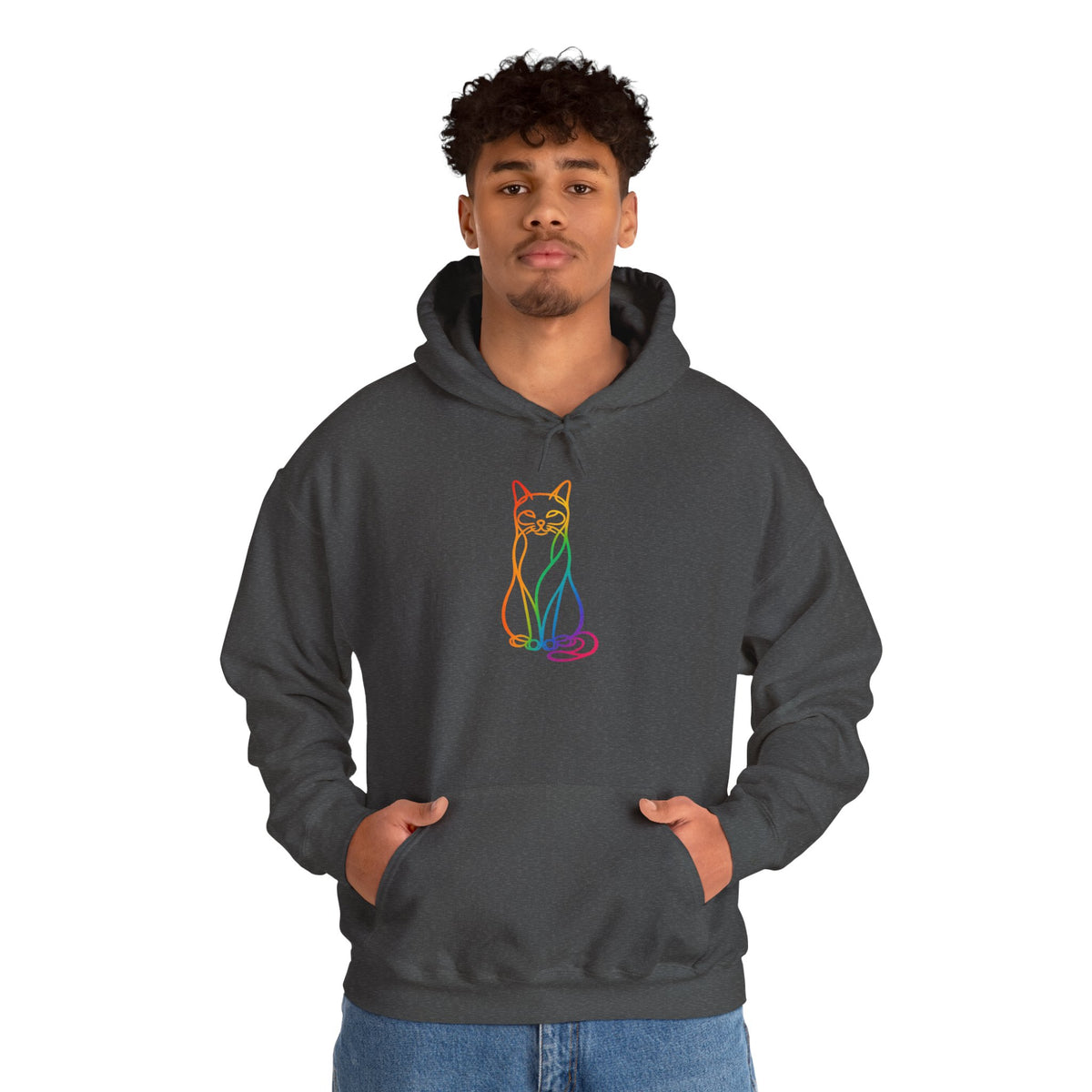 Rainbow Cat Hooded Sweatshirt