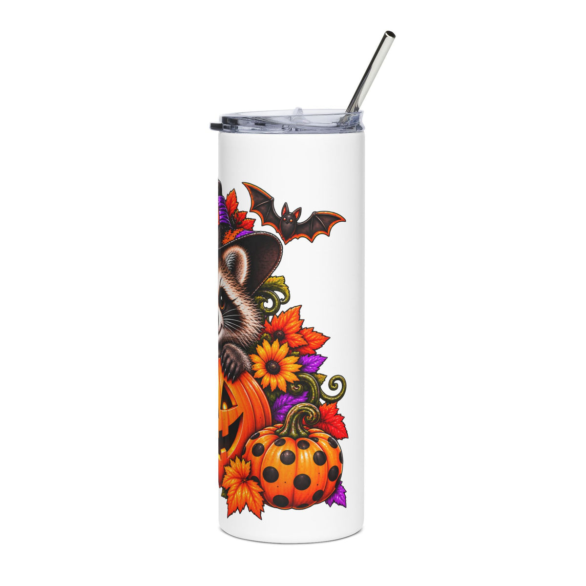 Copy of Halloween Raccoon and Black Cat Bestie - 20oz Stainless Steel Tumbler
