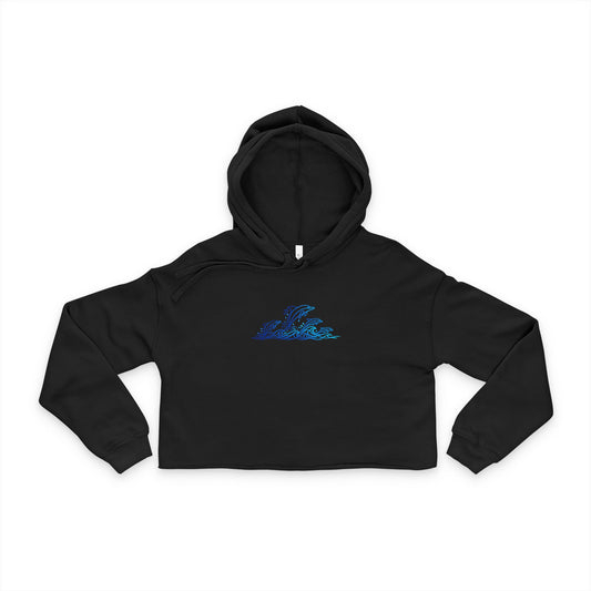 Colorful Dolphin Pod Cropped Hoodie