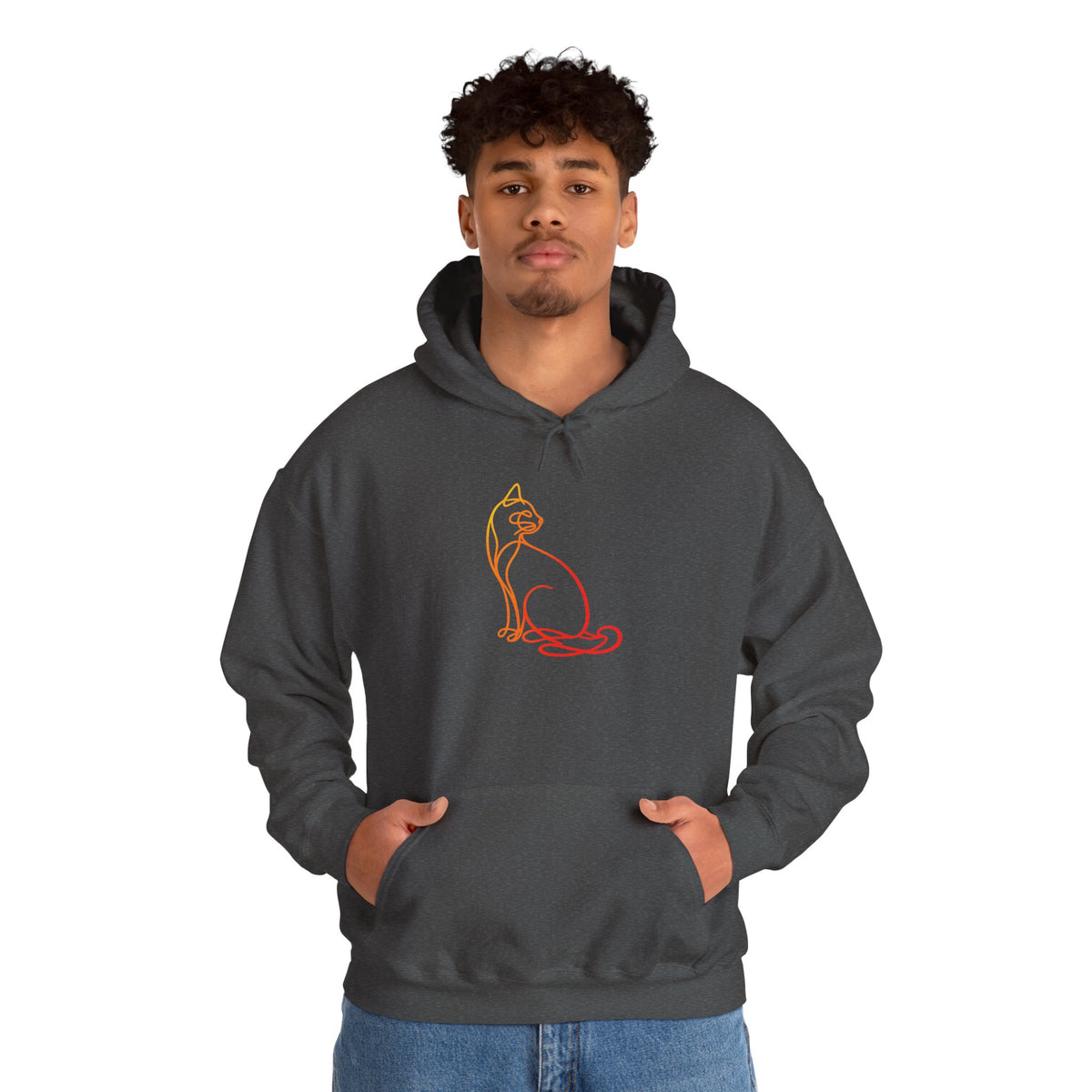 Sunrise Cat Hooded Sweatshirt
