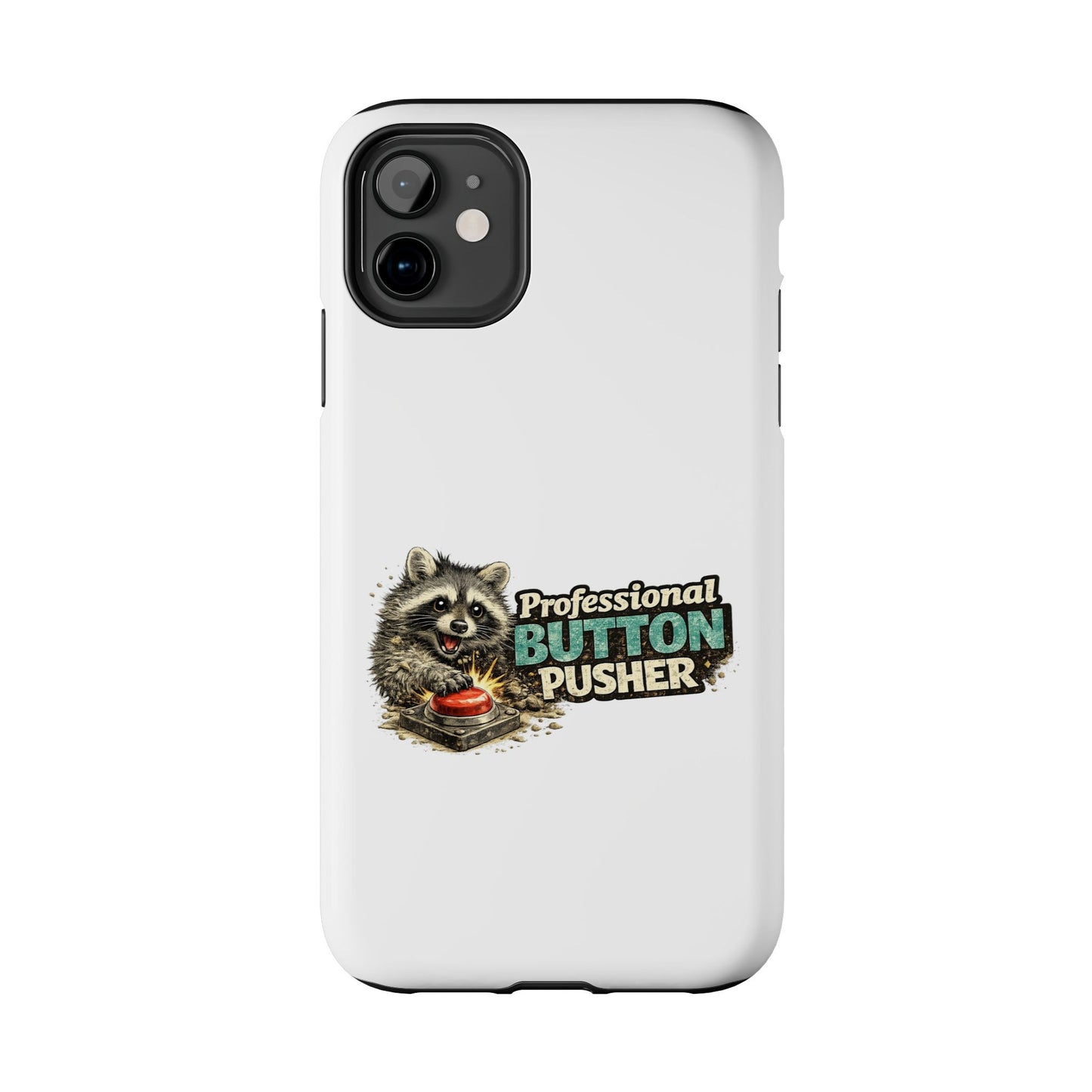 Button Pusher Raccoon Phone Case — Tough & Cute Protective Phone Cover