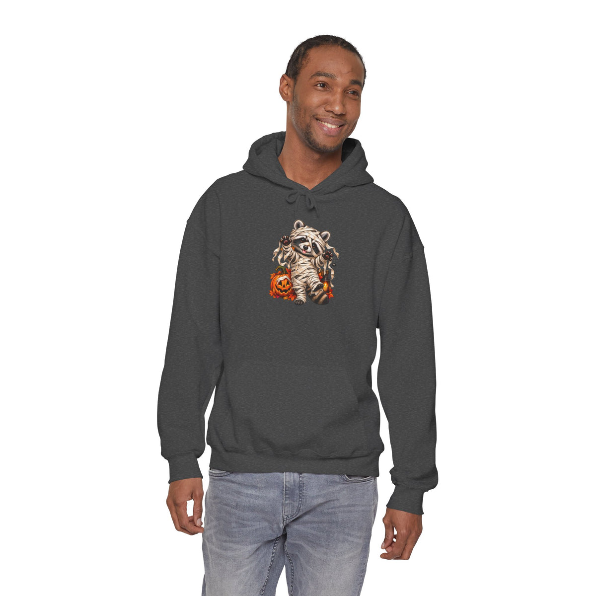 Mummy Raccoon Halloween Hooded Sweatshirt