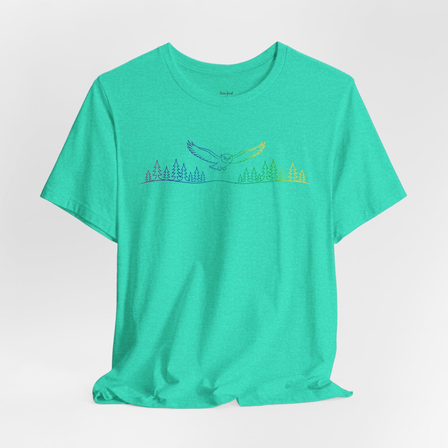 Owl | Colorful Line-Work T-Shirt