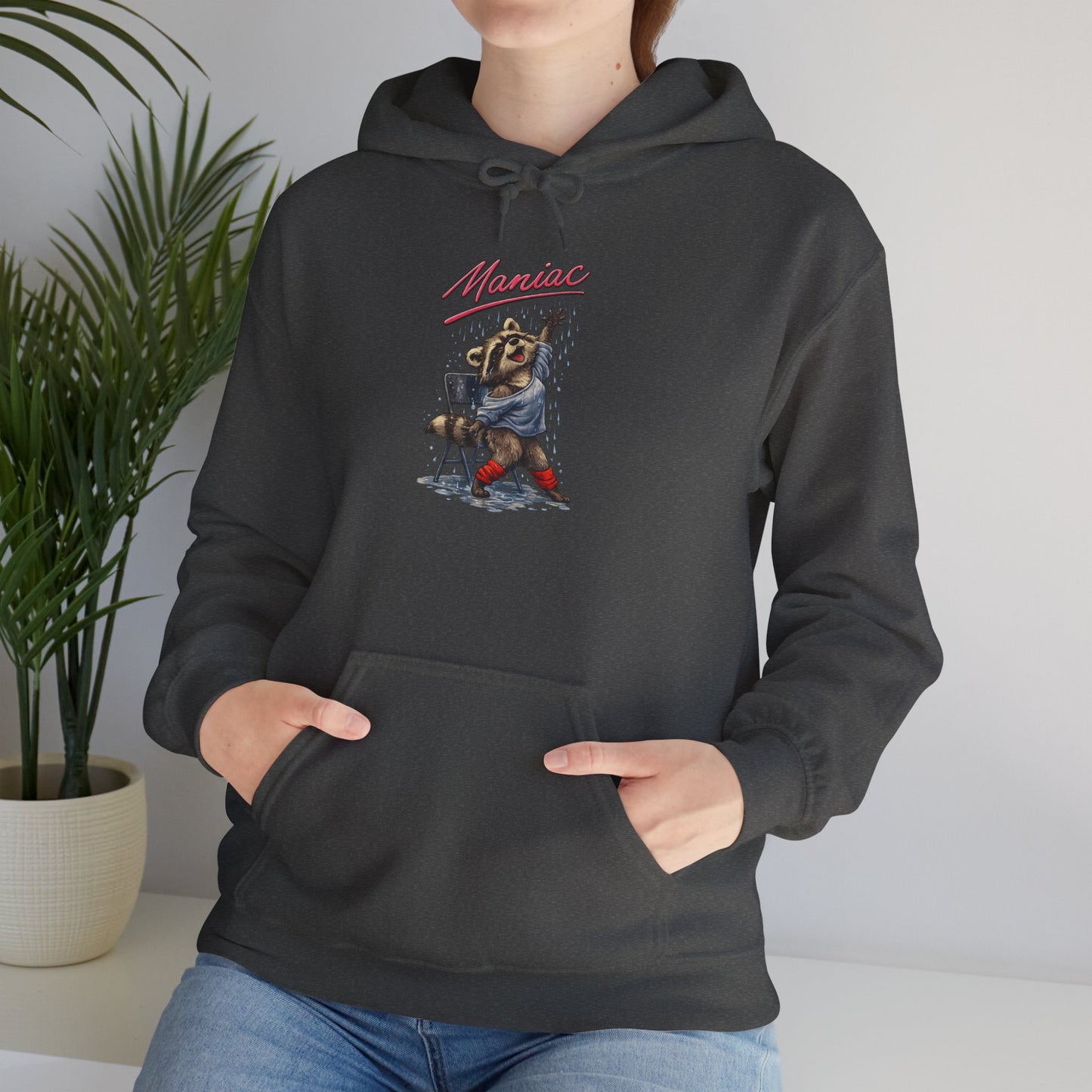 Dancing Raccoon "Maniac" Hooded Sweatshirt