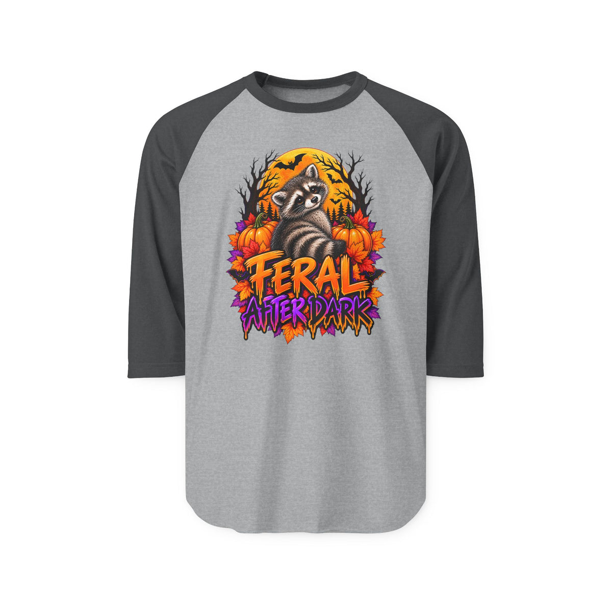 After Dark Raccoon Raglan Baseball Shirt