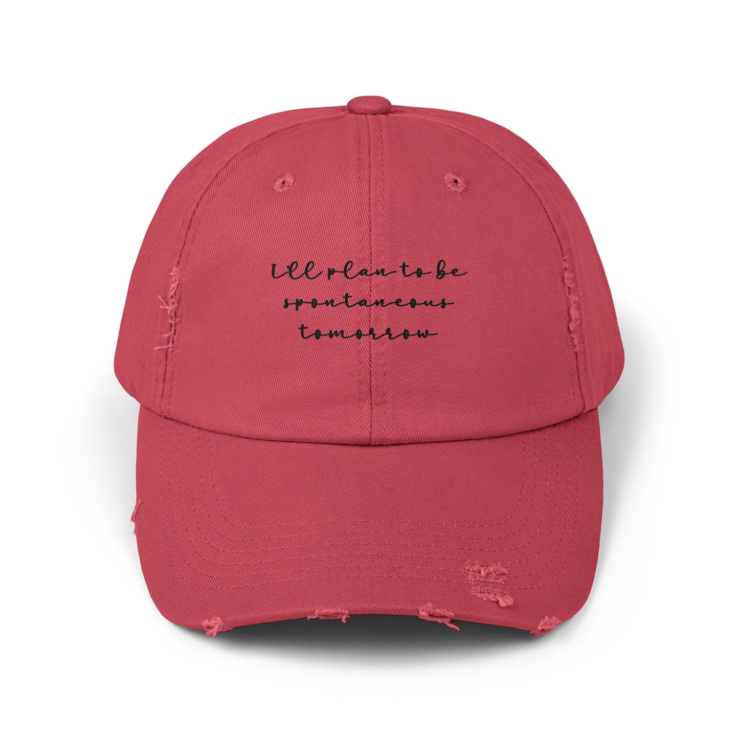 "Spontaneous" Distressed Cap —  Funny Truth Hat