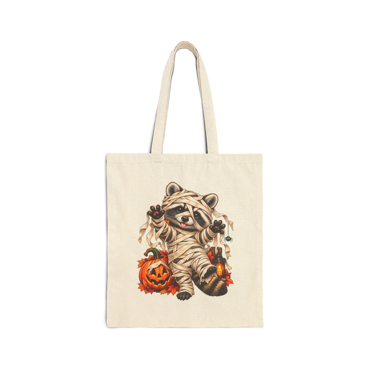 Halloween Mummy Raccoon Tote Bag