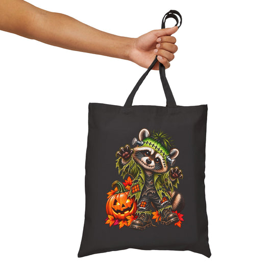 Halloween Frankenstein Raccoon Tote Bag