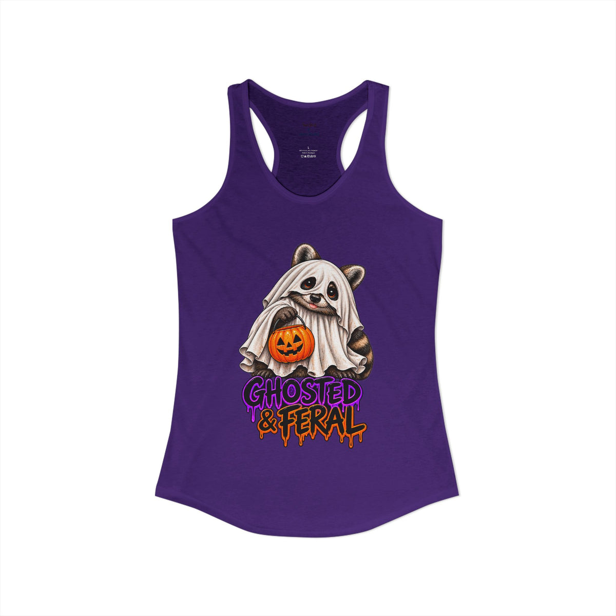 Ghosted Raccoon Racerback Tank