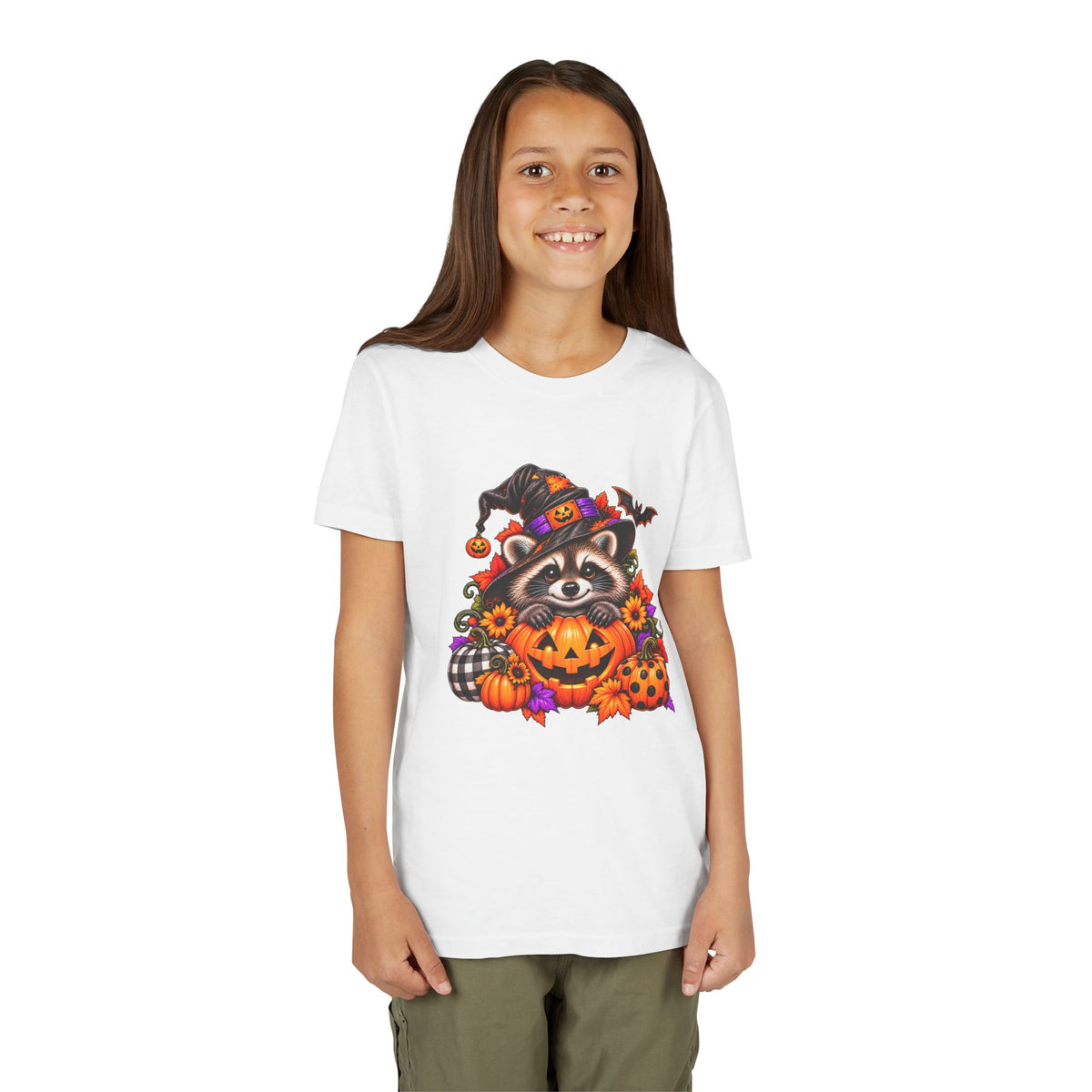 Halloween Youth Tee — Raccoon Kids Tshirt
