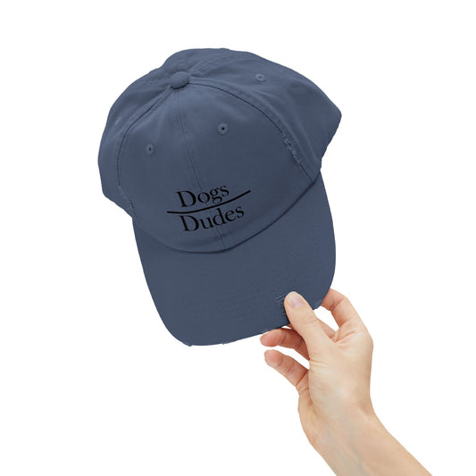 "Dogs Over Dudes" Distressed Cap —  Funny Truth Hat