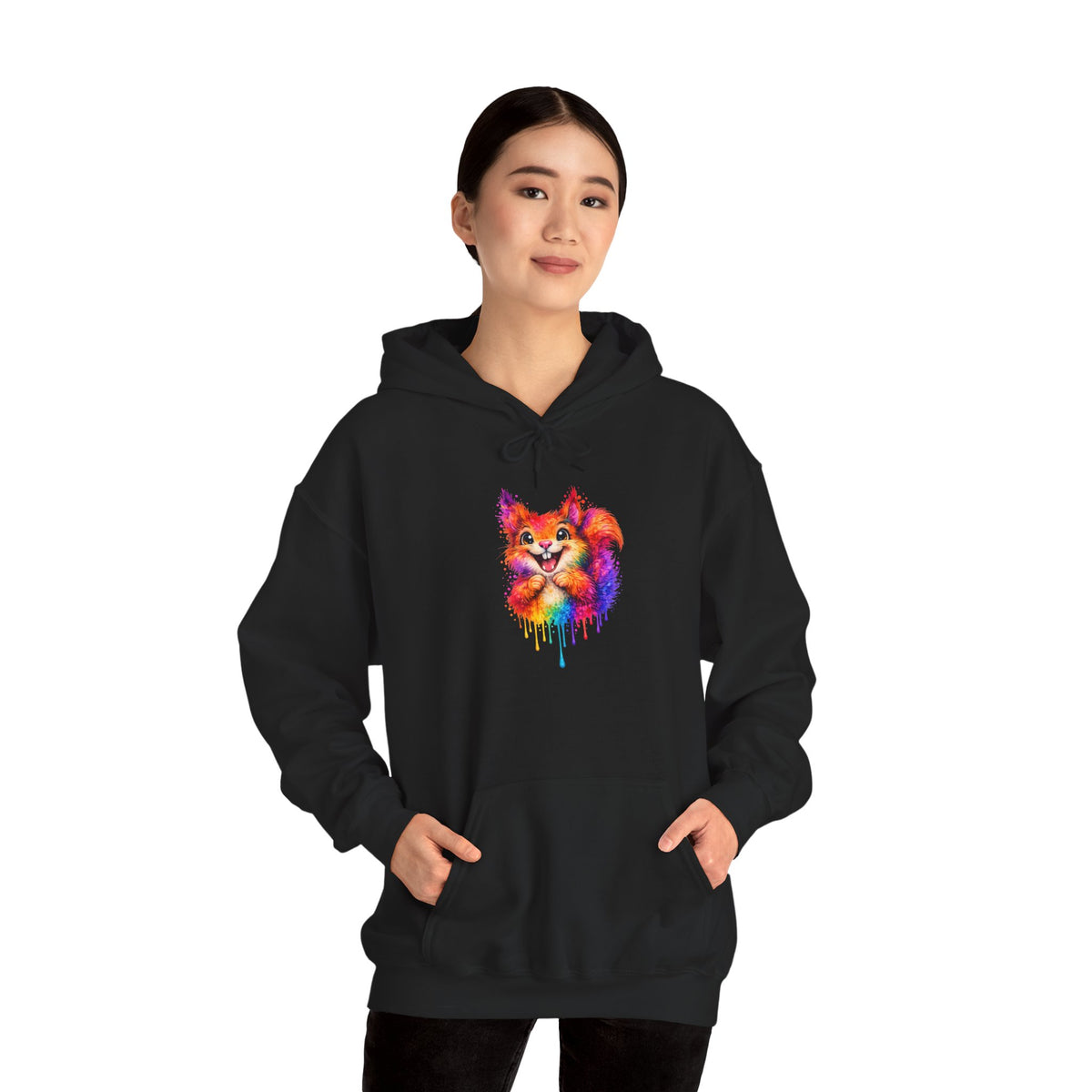 Watercolor Squirrel Hooded Sweatshirt