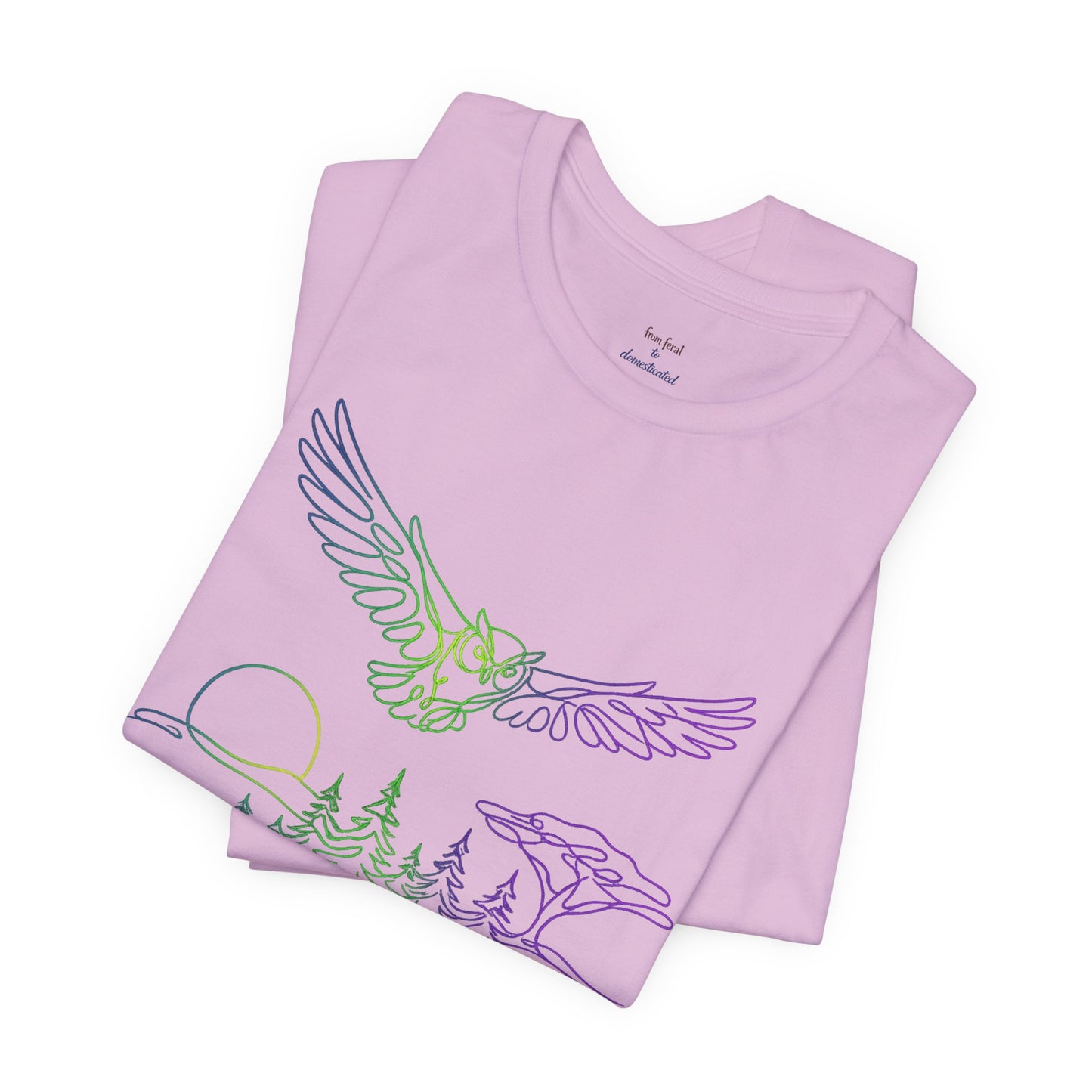 Owl | Colorful Line-Work T-Shirt
