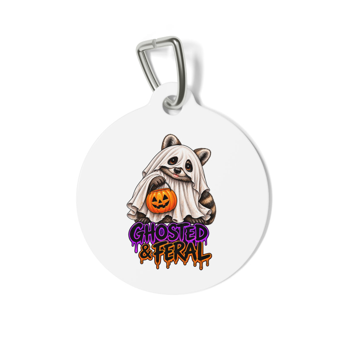 Halloween Raccoon Pet Tag