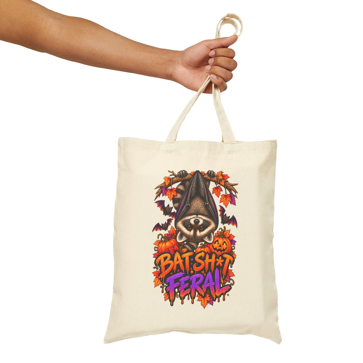 Batty Raccoon Tote Bag