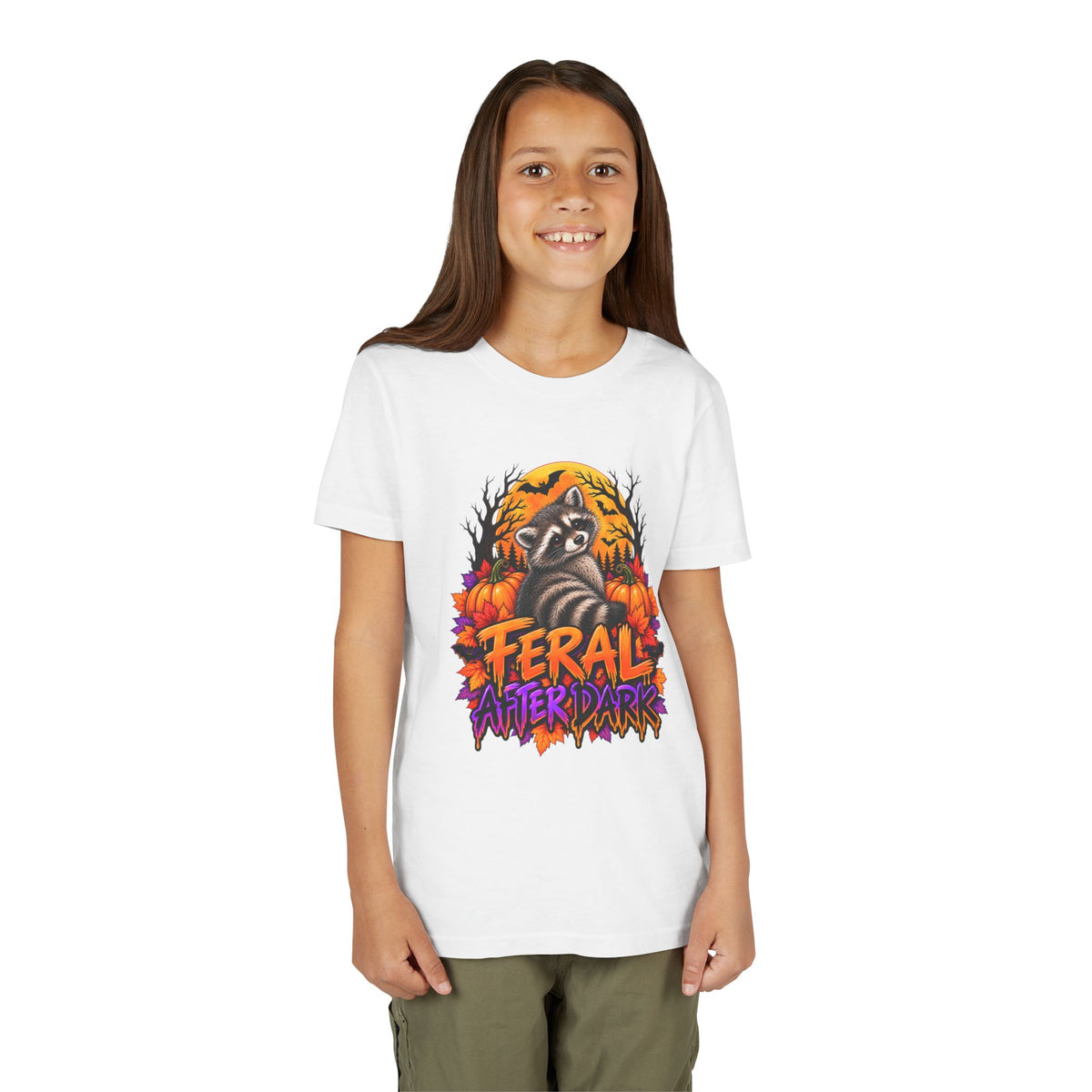 After Dark Coon Youth Tee — Raccoon Kids Tshirt