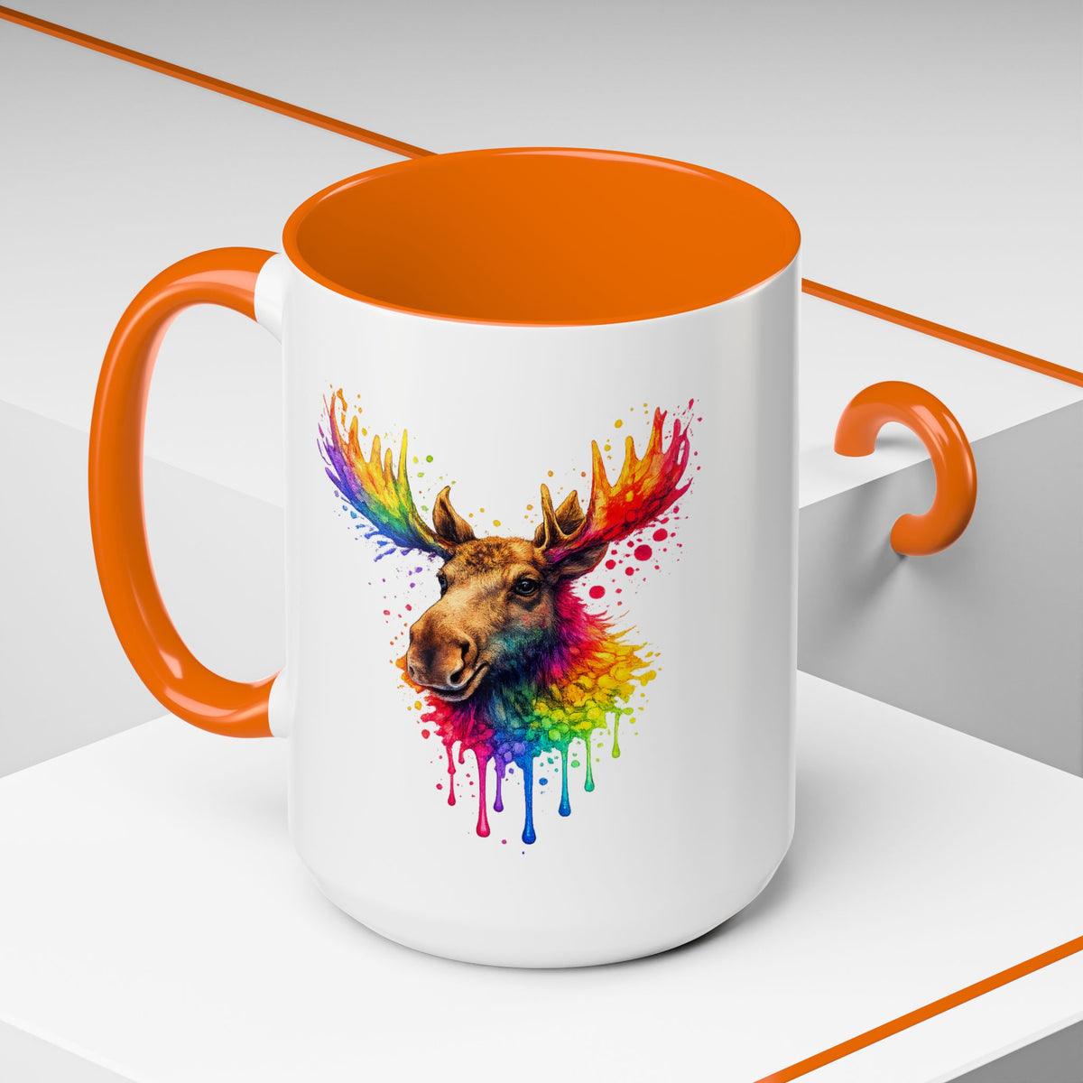 Watercolor Moose Coffee Mug  (11/15oz)