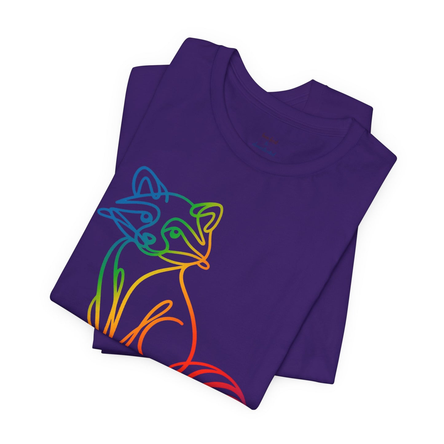 Raccoon Tee — Minimal Line Raccoon Scenic Graphic T-Shirt